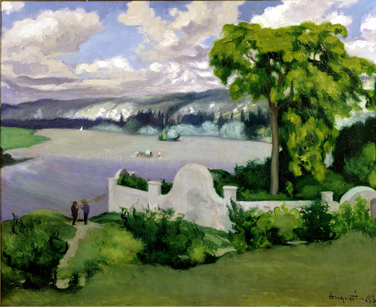 De Rivier de Seine nabij La Roche Guyon door Louis Anquetin