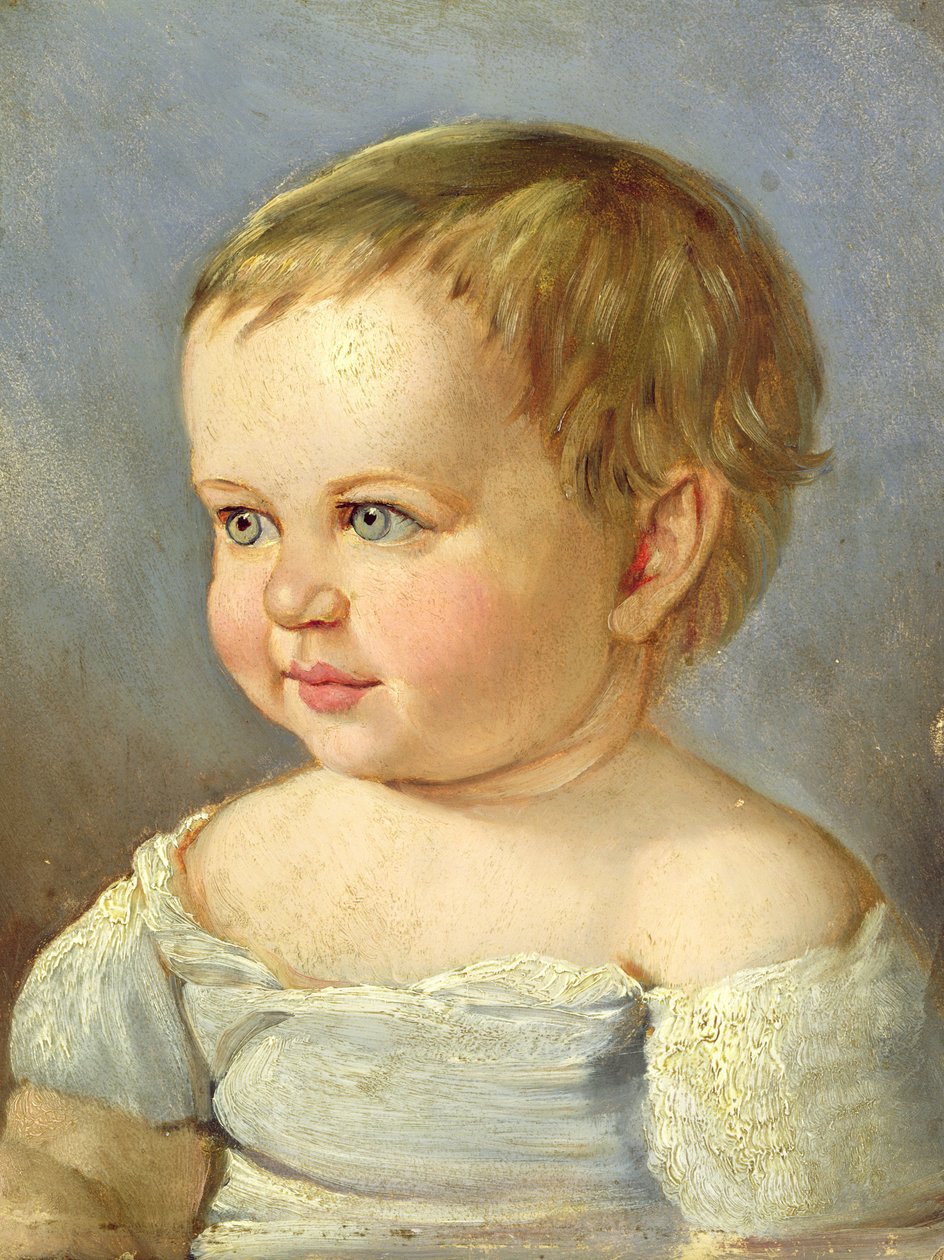 Portret van een kind door Louis Asher