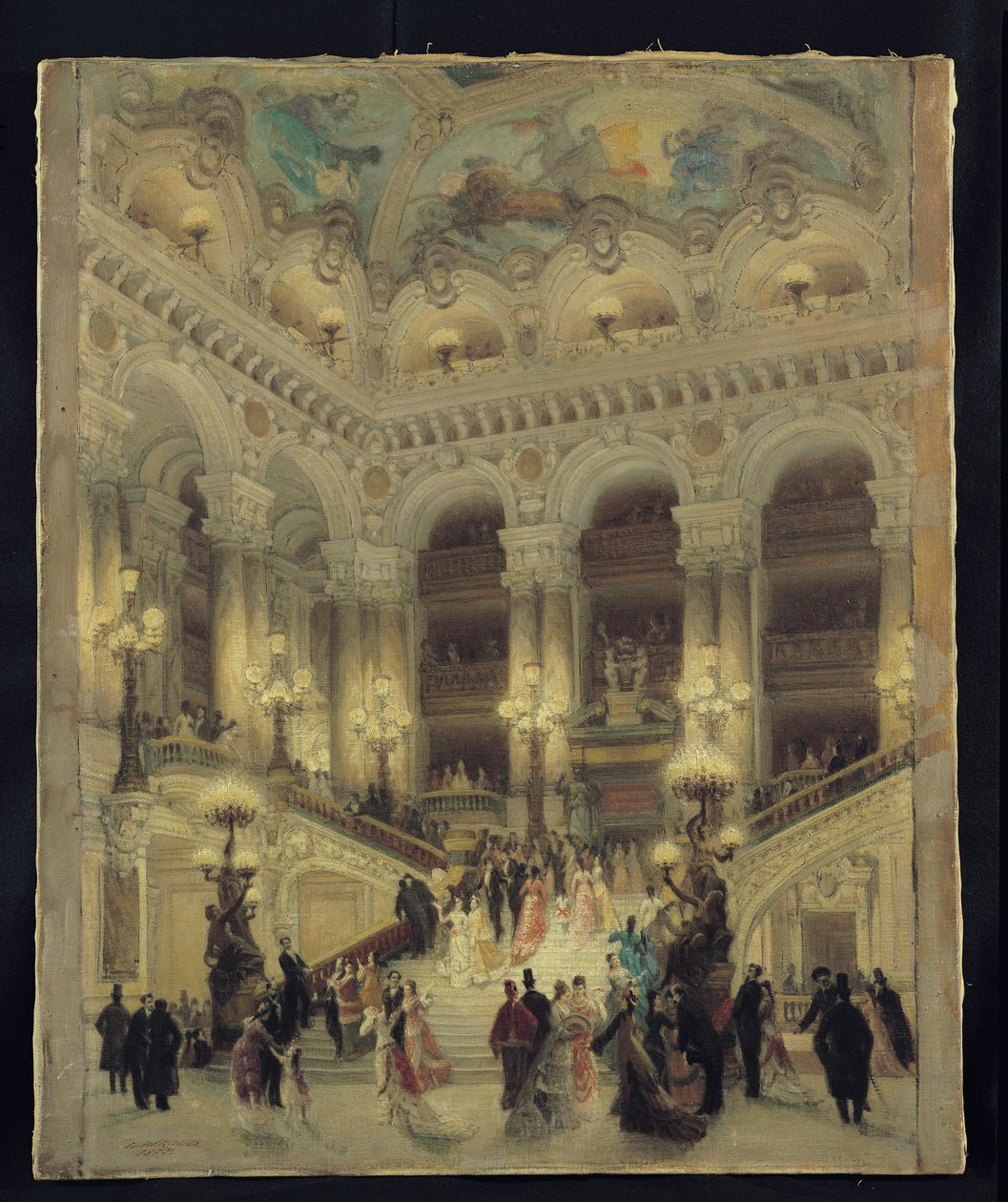 De Trap van de Opera, 1877 door Louis Beroud