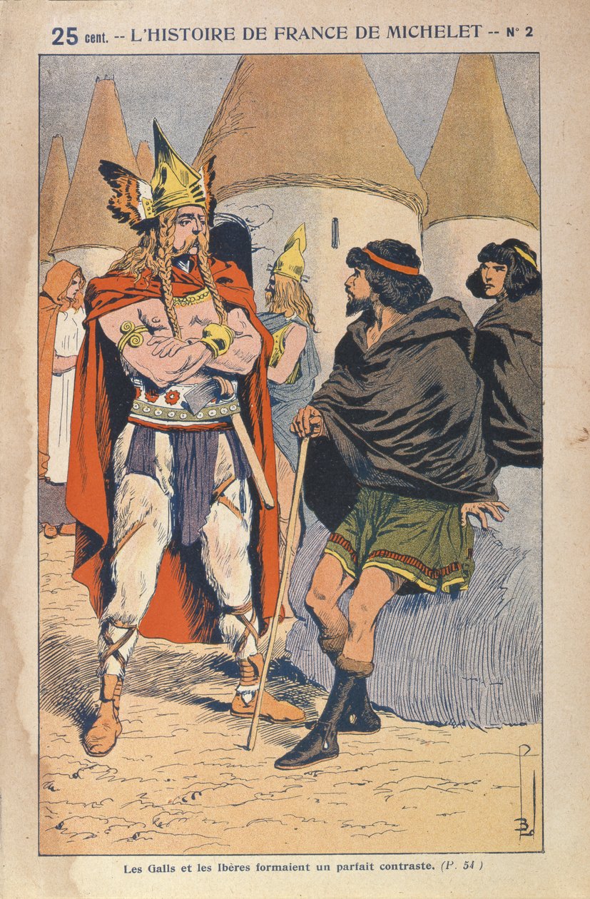 De Galliërs en de Iberiërs, illustratie uit Histoire de France door Jules Michelet door Louis Charles Bombled