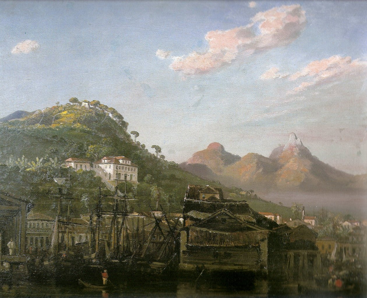 Een uitzicht op Gamboa, Rio de Janeiro door Louis Buvelot