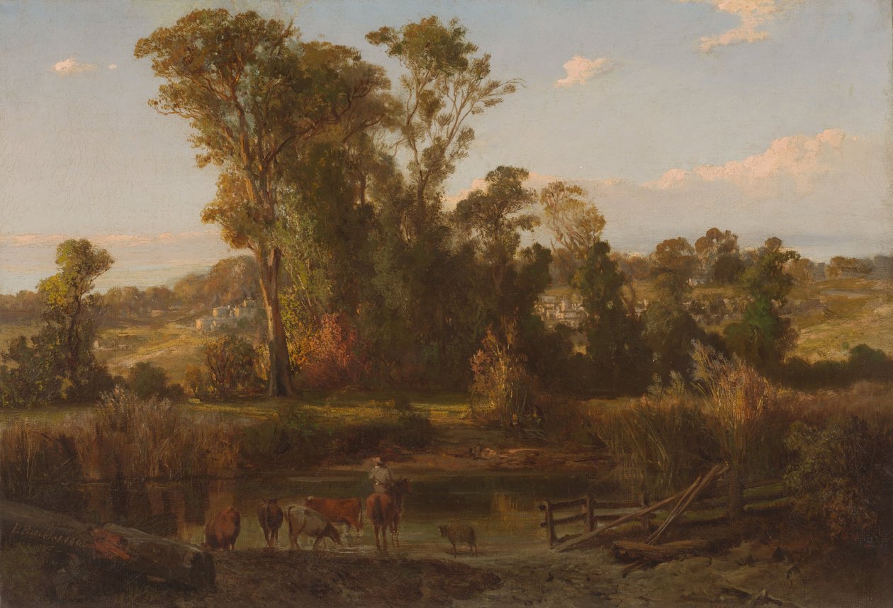 Uitzicht nabij Heidelberg door Louis Buvelot