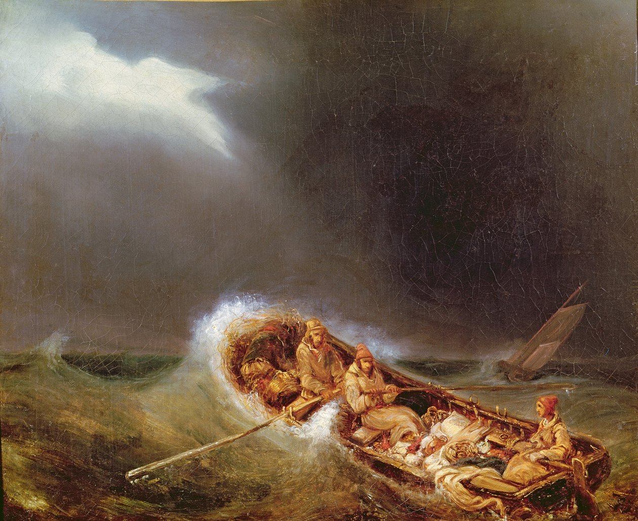 Boten uit Dieppe Terugkerend van het Vissen door Eugene Isabey