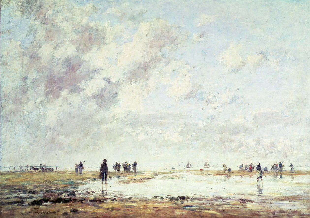 Laag tij bij Etaples, 1886 door Eugene Louis Boudin