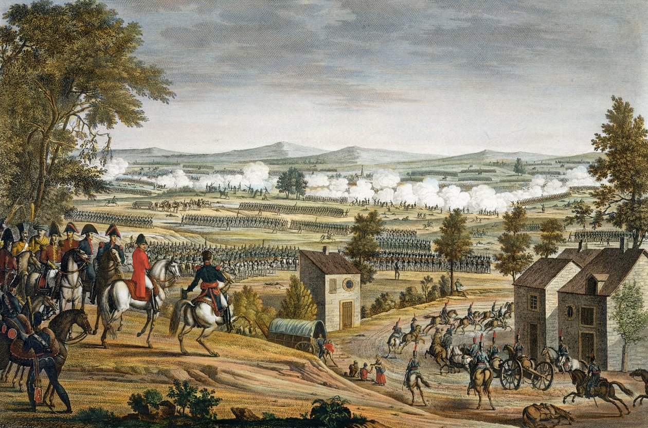 De Slag bij Lutzen, 2 mei 1813, gegraveerd door Edme Bovinet door Louis Francois Couche