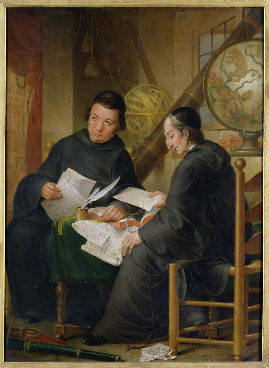 P.P. Leseur en Francois Jacquier (1711-88) in Rome, 1772 door Louis Gabriel Blanchet