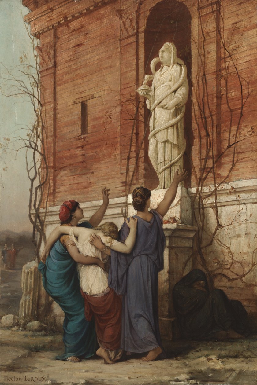 Aanroeping van de godin Hygieia, 1862 door Louis Hector Leroux