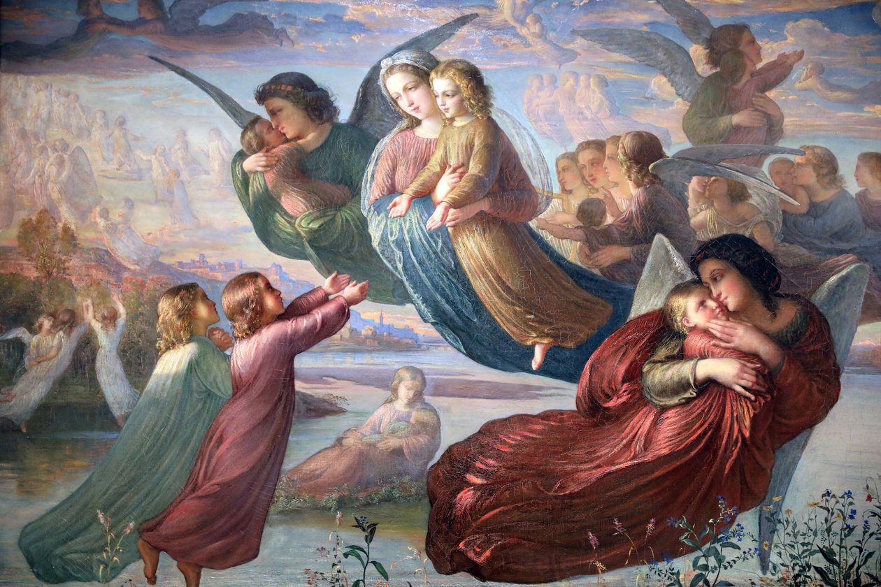 Het gedicht van de ziel, herinnering aan de hemel (detail) door Louis Janmot