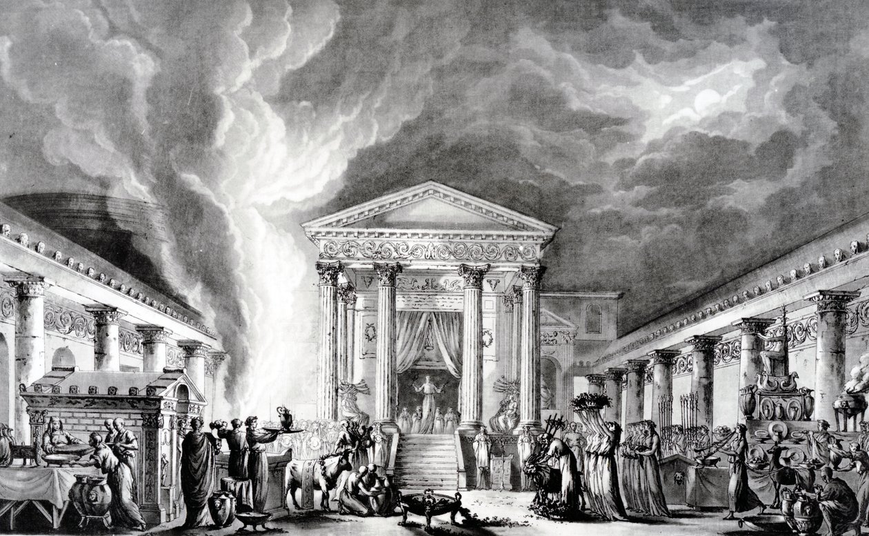 De Tempel van Isis, Pompeii, illustratie uit Saint Non