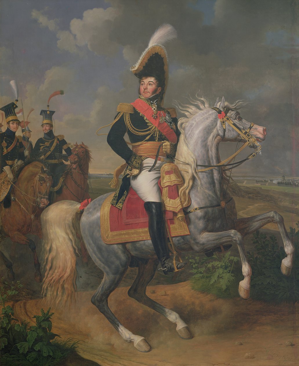 Ruiterportret van Generaal Jean Rapp (1771-1821) 1816 door Louis Jean François Lagrenée