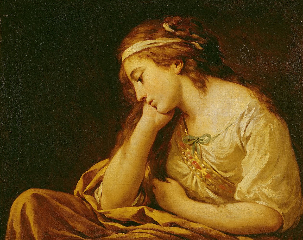 Melancholie door Louis Jean François Lagrenée