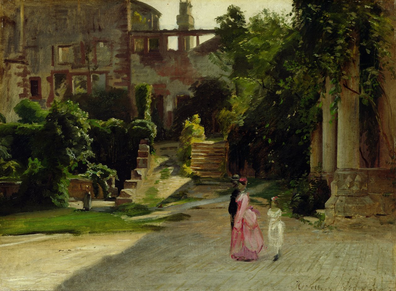 Een Heidelberg Kasteel, 1870 door Louis Kolitz