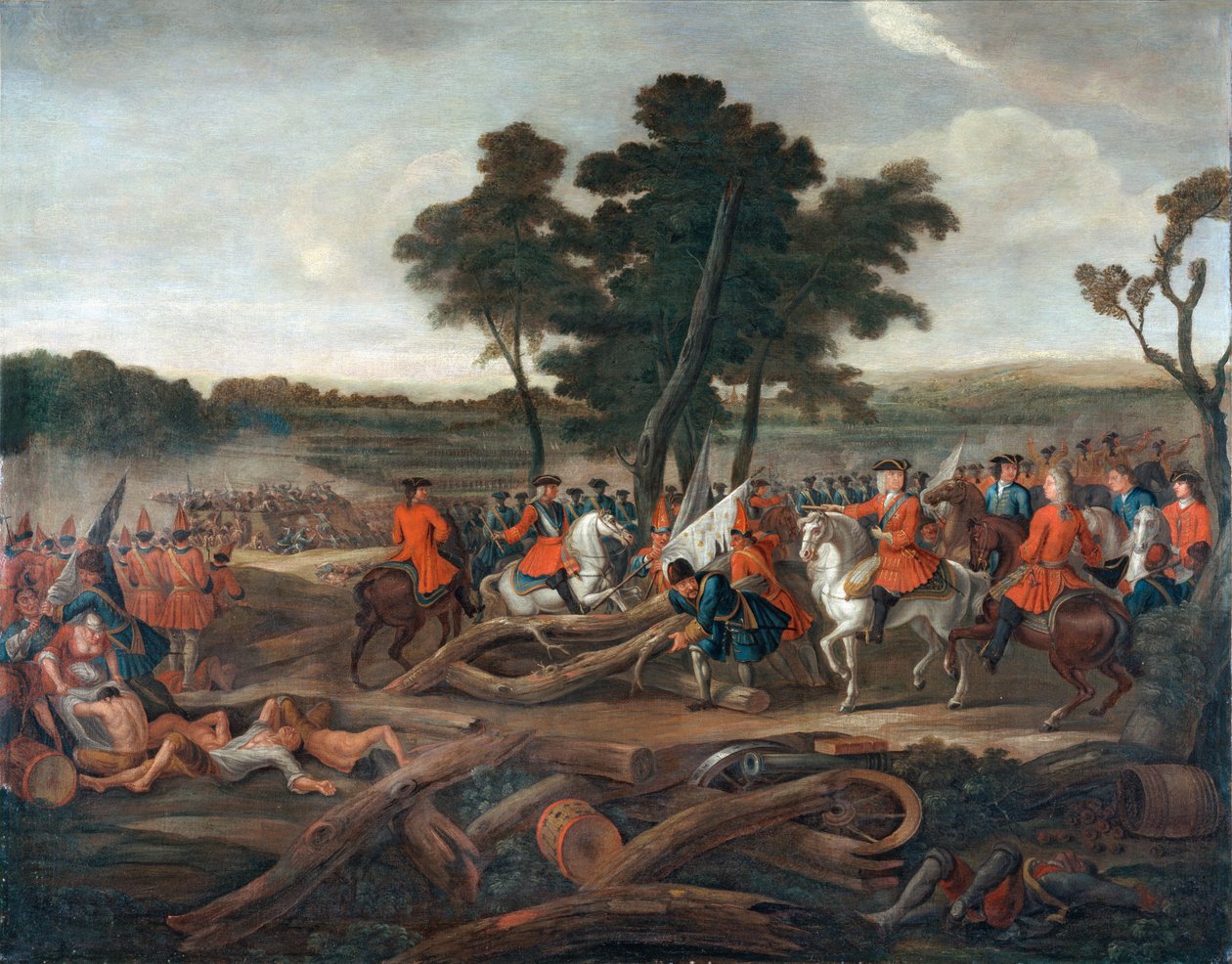 De Slag bij Malplaquet, 11 september 1709, ca. 1713 door Louis Laguerre
