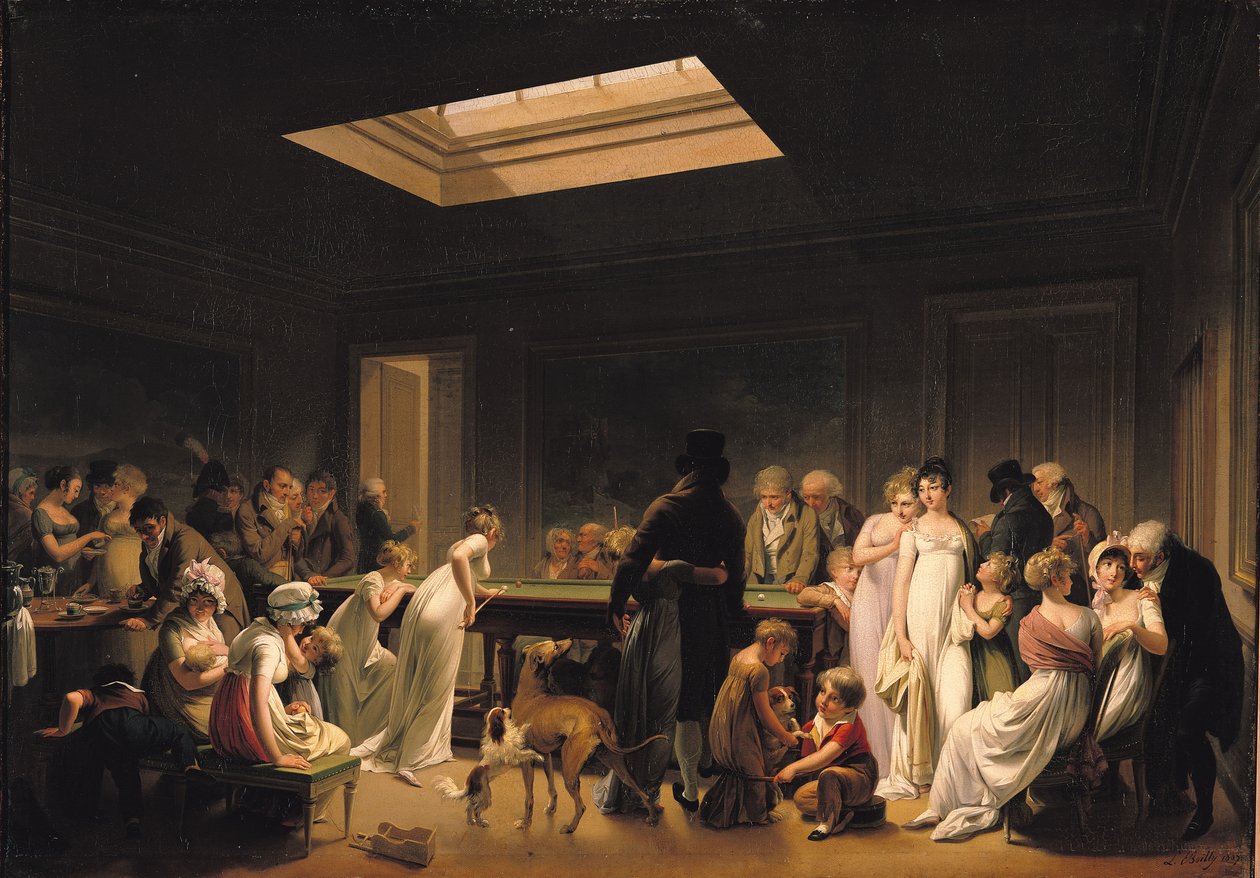 Een Potje Biljart, 1807 door Louis Leopold Boilly