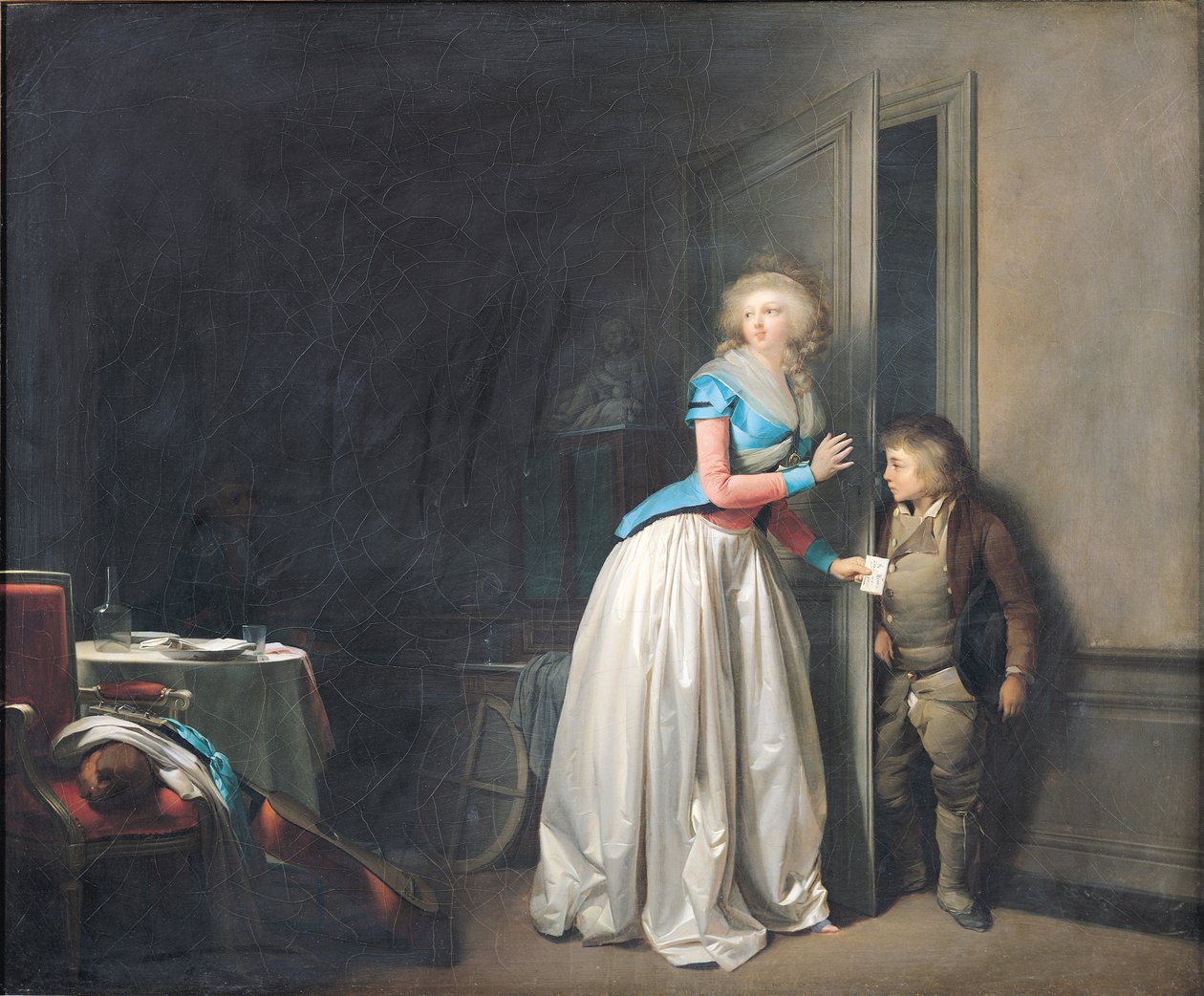 Het ontvangen bezoek, 1789 door Louis Leopold Boilly