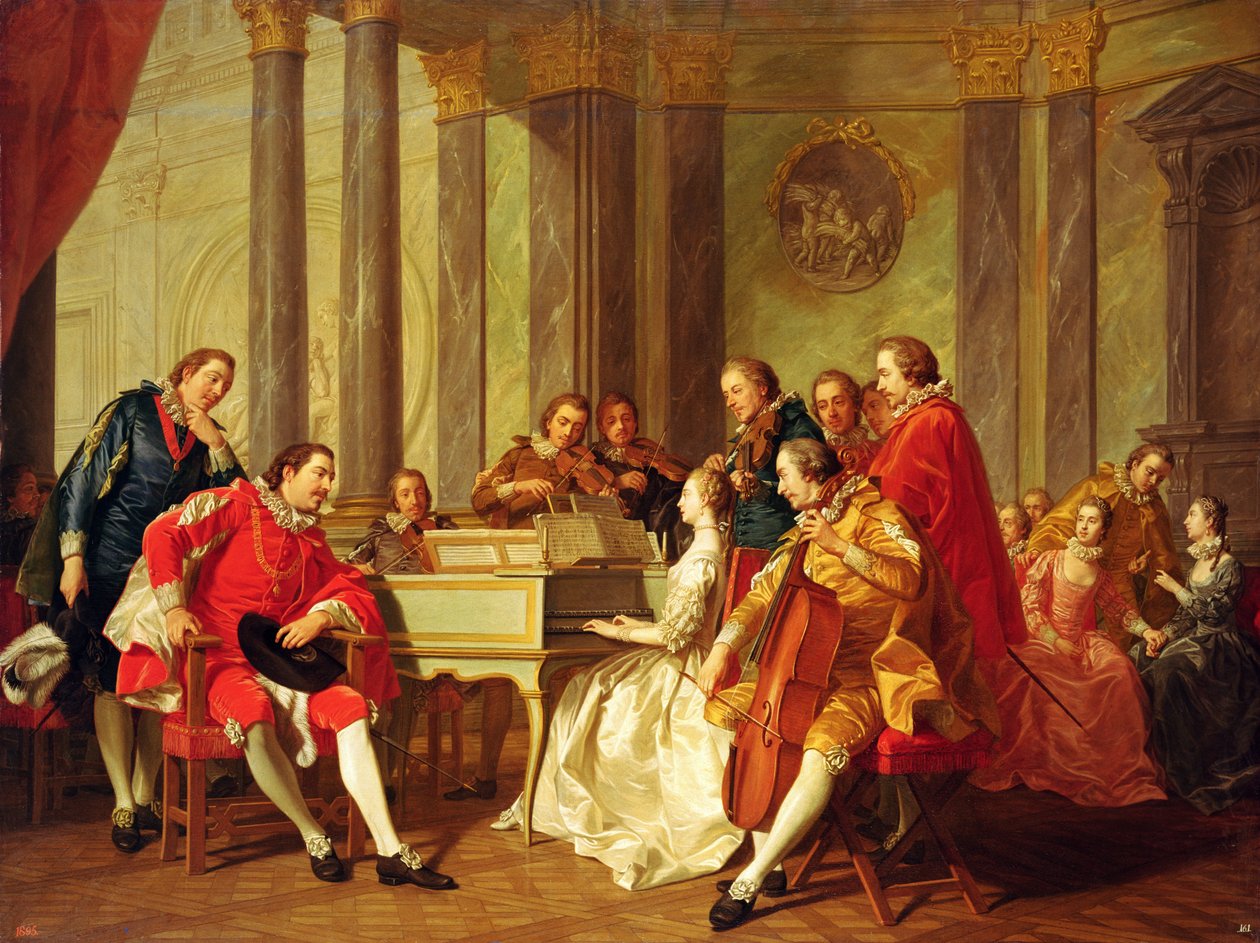 Sextet, 1768 door Louis Michel van Loo