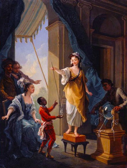 Elektrisch Experiment, een van een serie door Louis Michel van Loo