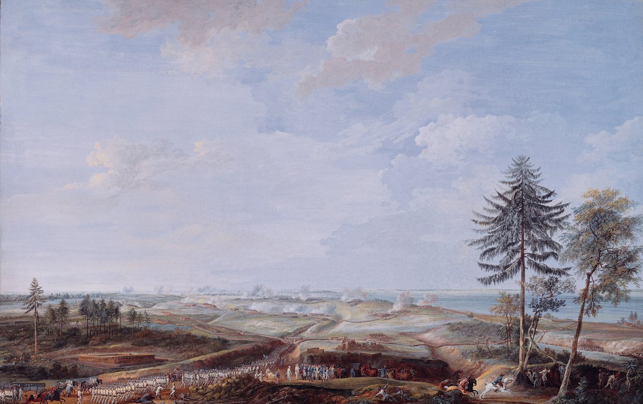 Het beleg van Yorktown in 1781, 1784 door Louis Nicolas van Blarenberghe