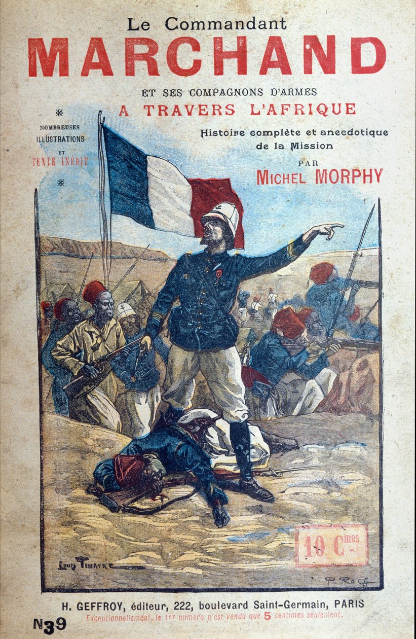 Omslag van een geschiedenis van de Marchand-missie door Afrika door Michel Morphy door Louis Tinayre