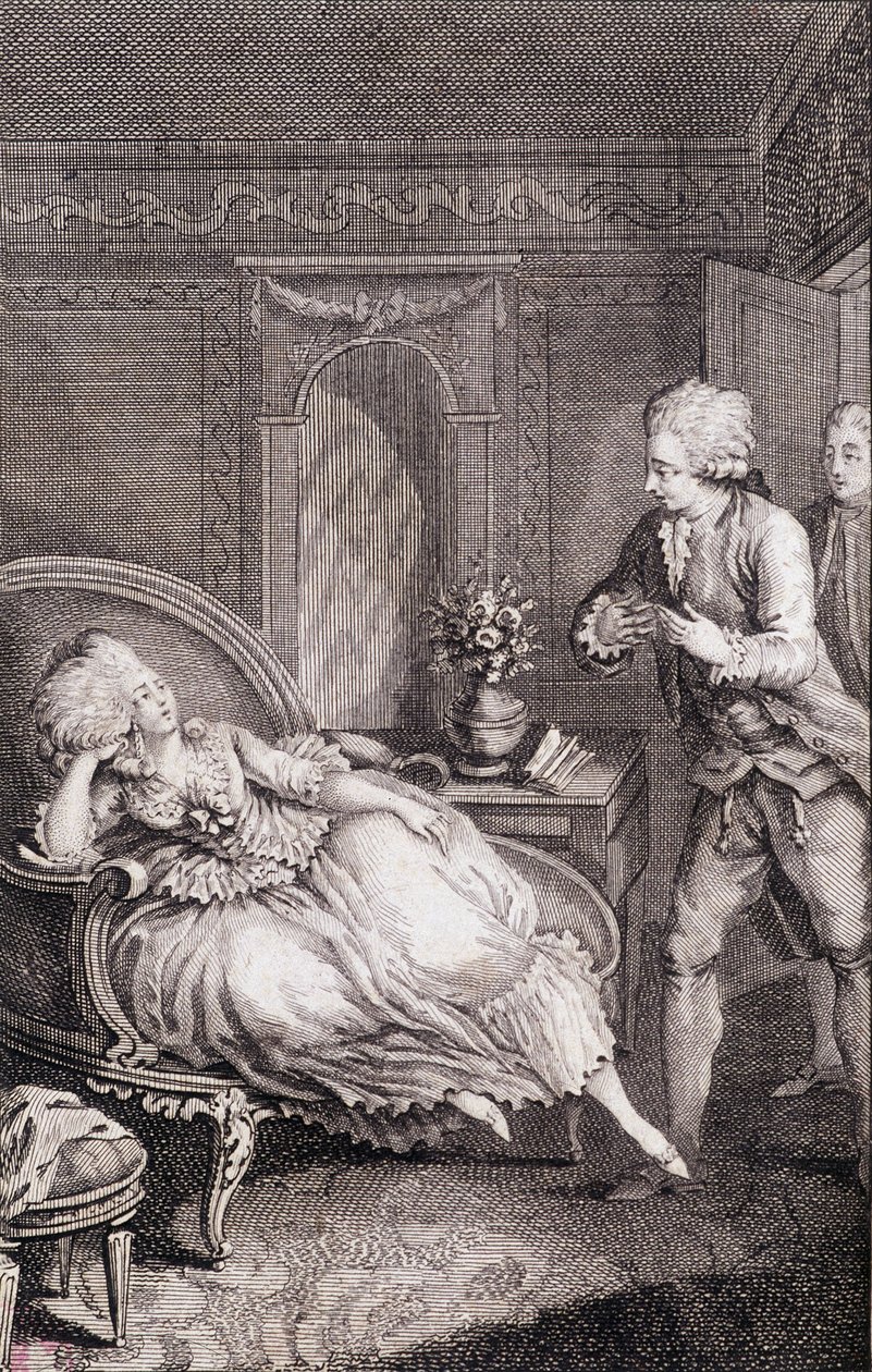 Gentilhomme verklaart zijn liefde aan een dame die smacht naar een herderin - in 