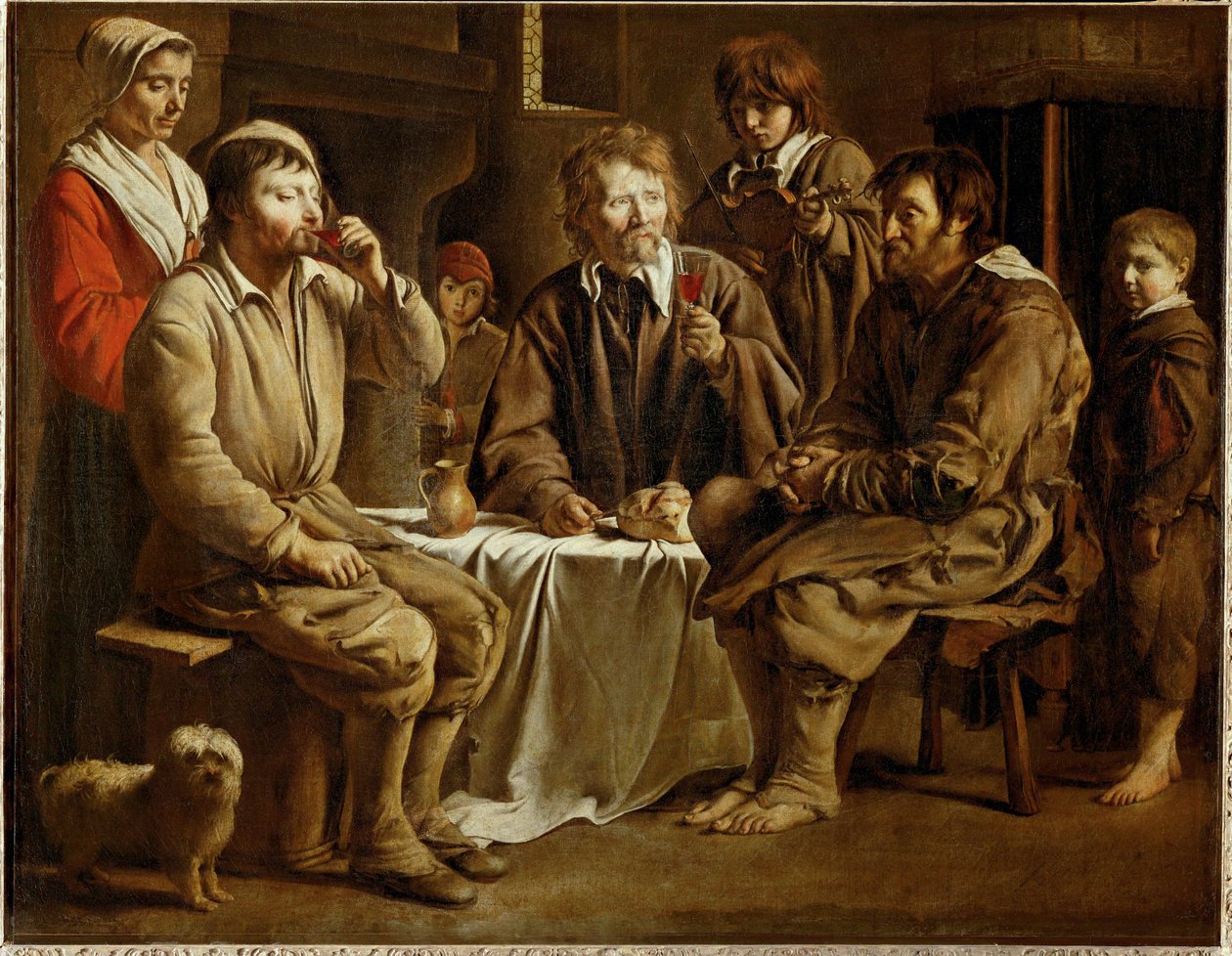 Een boerenmaaltijd ... door Louis (attr. to) Le Nain