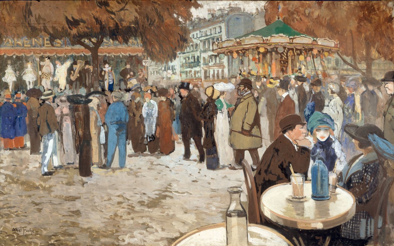 Kermis, boulevard de Clichy, ca. 1910 door Louis Abel Truchet