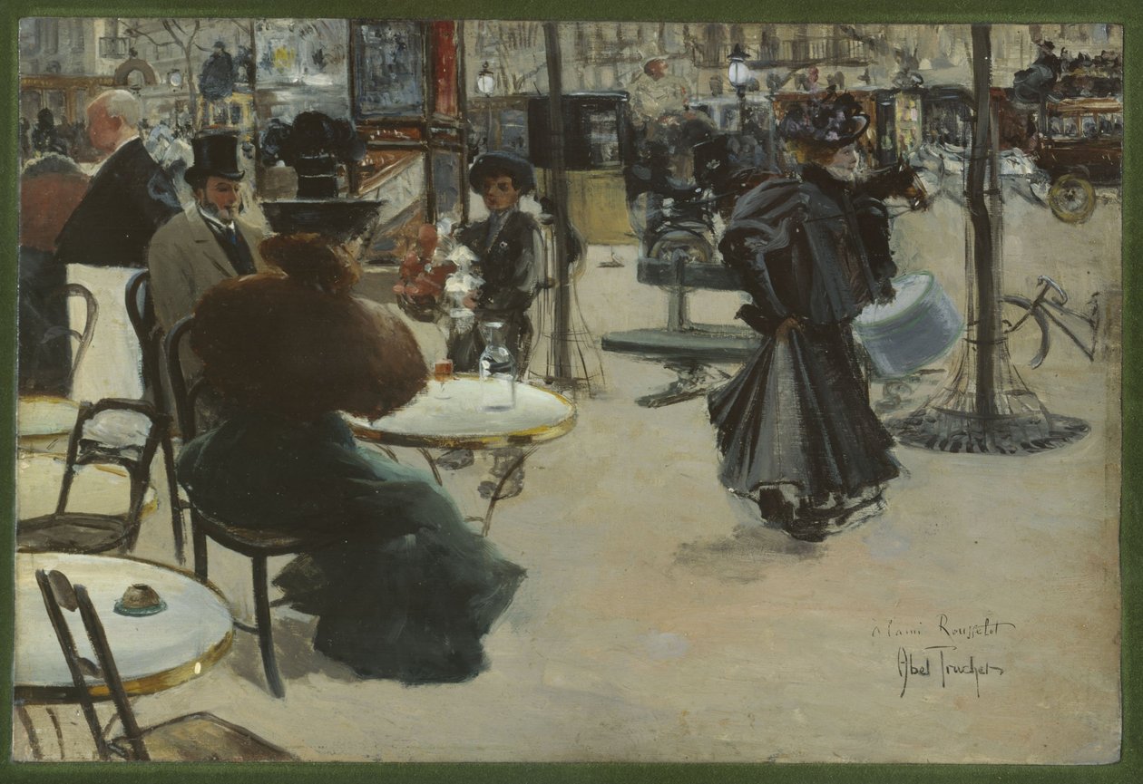 Straatscène, ook bekend als Terras van een café, ca. 1895 door Louis Abel Truchet