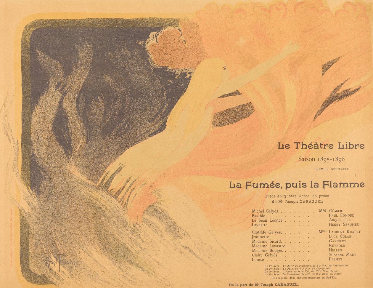 Le Théâtre Libre: La Fumée, puis la Flamme, 1895 door Louis Abel Truchet