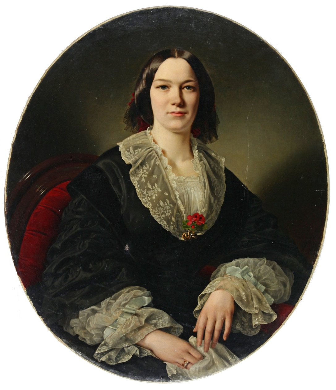 Portrait of Maria Suwarina Rebekka Thyen, geb. Wilkens door Louis Ammy Blanc