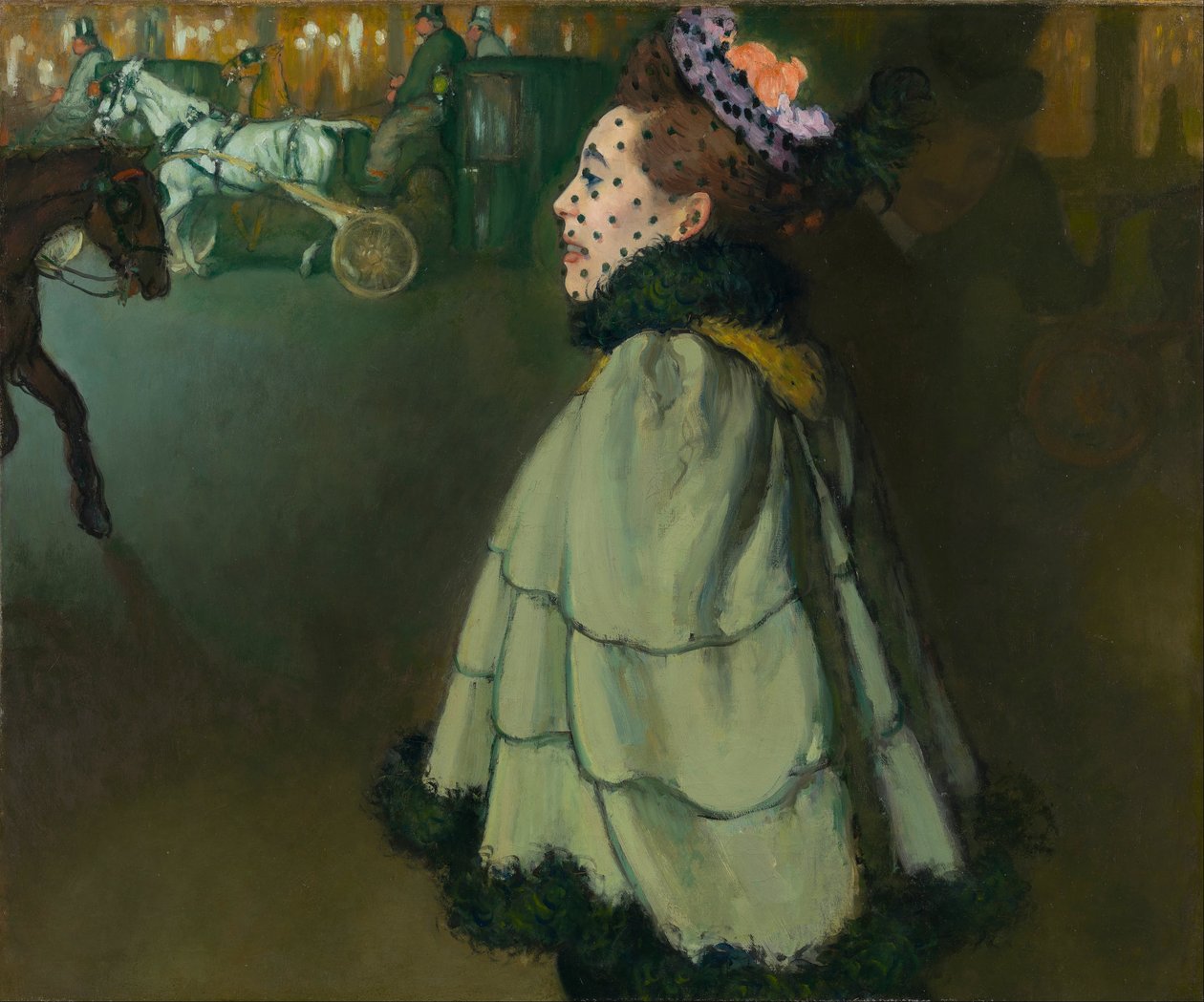 Vrouw op de Champs-Élysées 