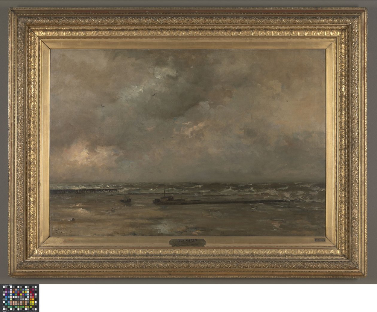 Zeegezicht bij De Panne door Louis Artan de Saint Martin