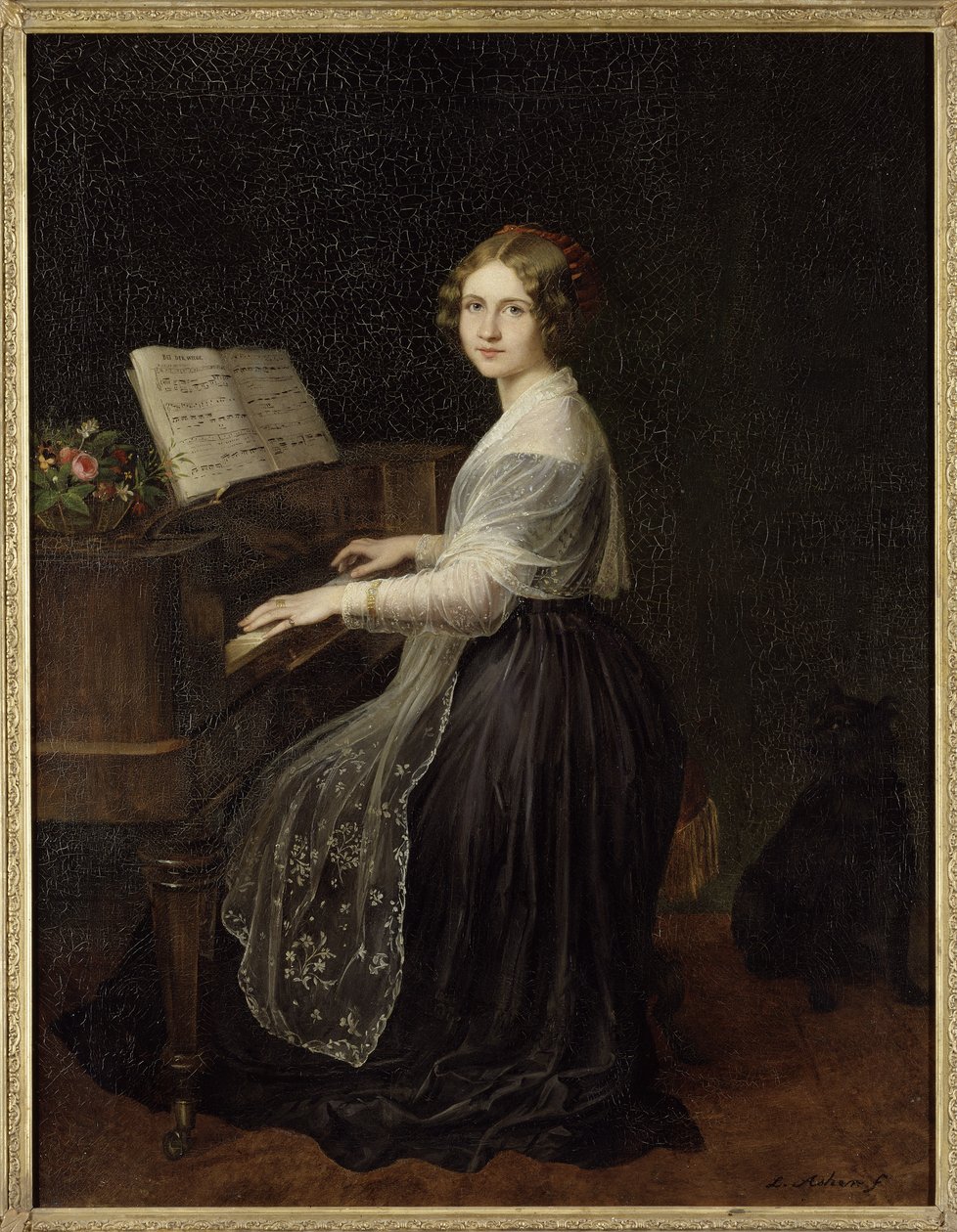 Portret van de sopraan Jenny Lind (1820-1887) door Louis Asher