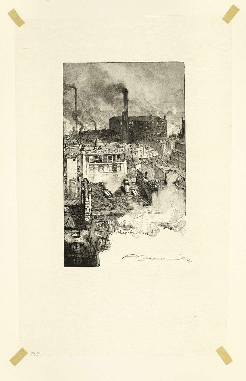Quartier des Gobelins, plaat 20 van Le Long de la Seine et des Boulevards door Louis Auguste Lepère