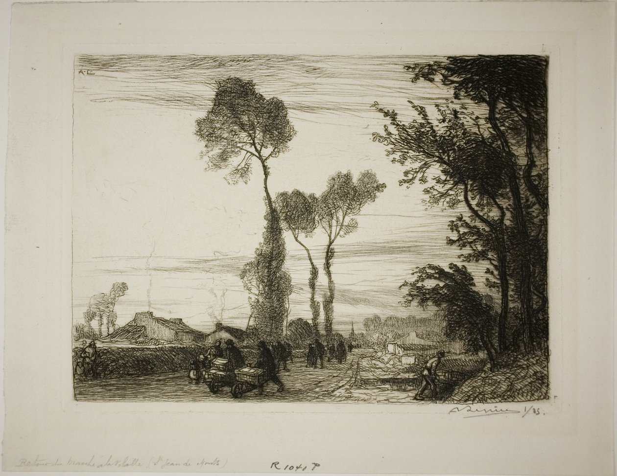 Terugkeer van de markt door Louis Auguste Lepère