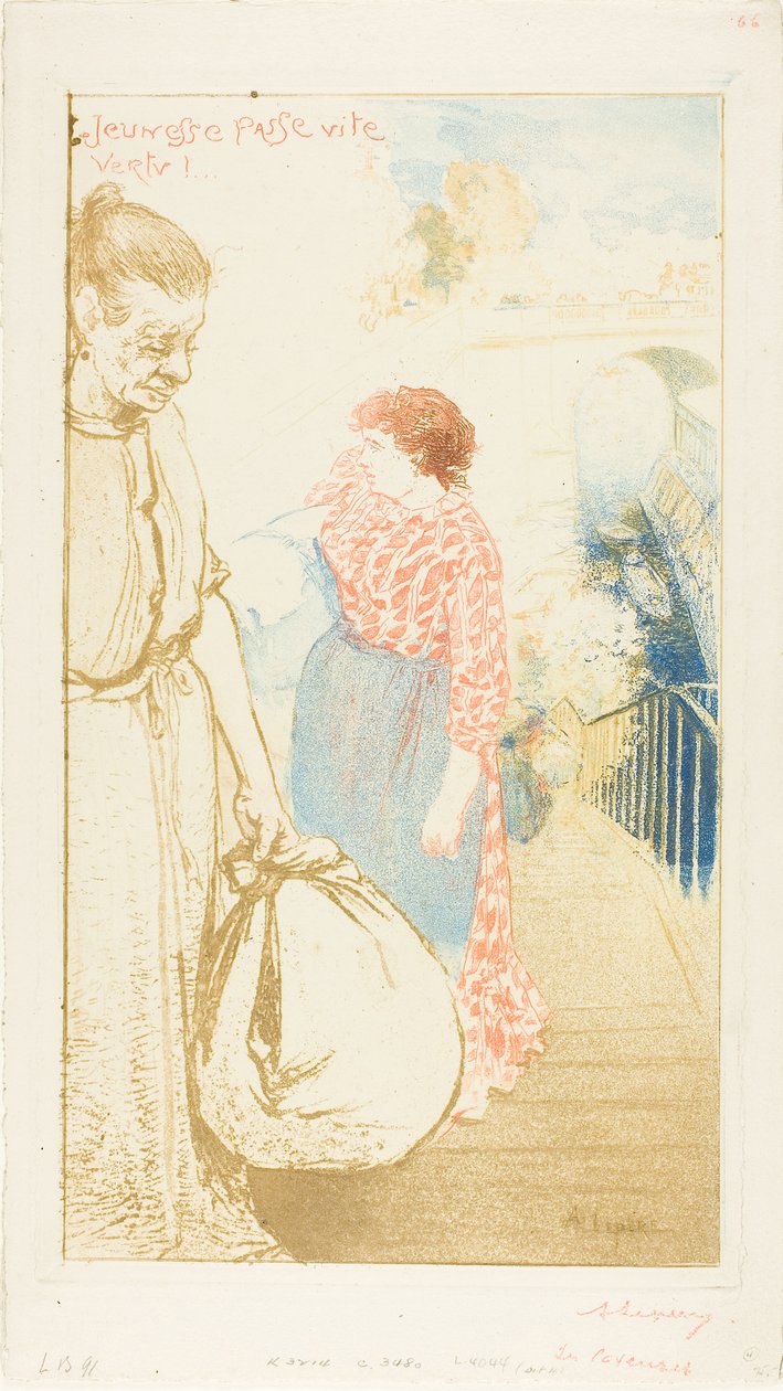 De wasvrouwen door Louis Auguste Lepère