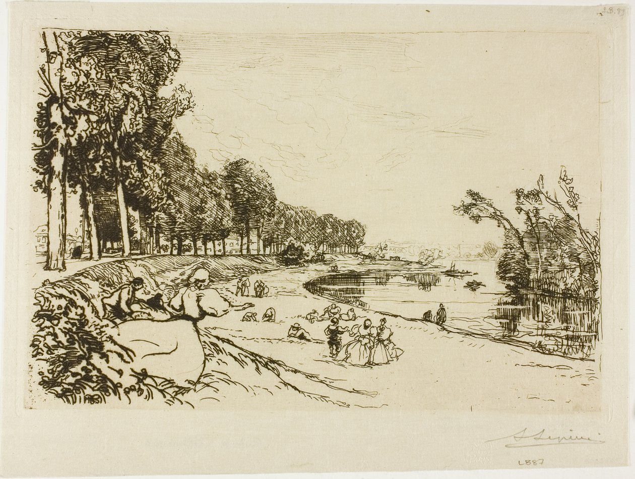 De weg naar Billancourt door Louis Auguste Lepère