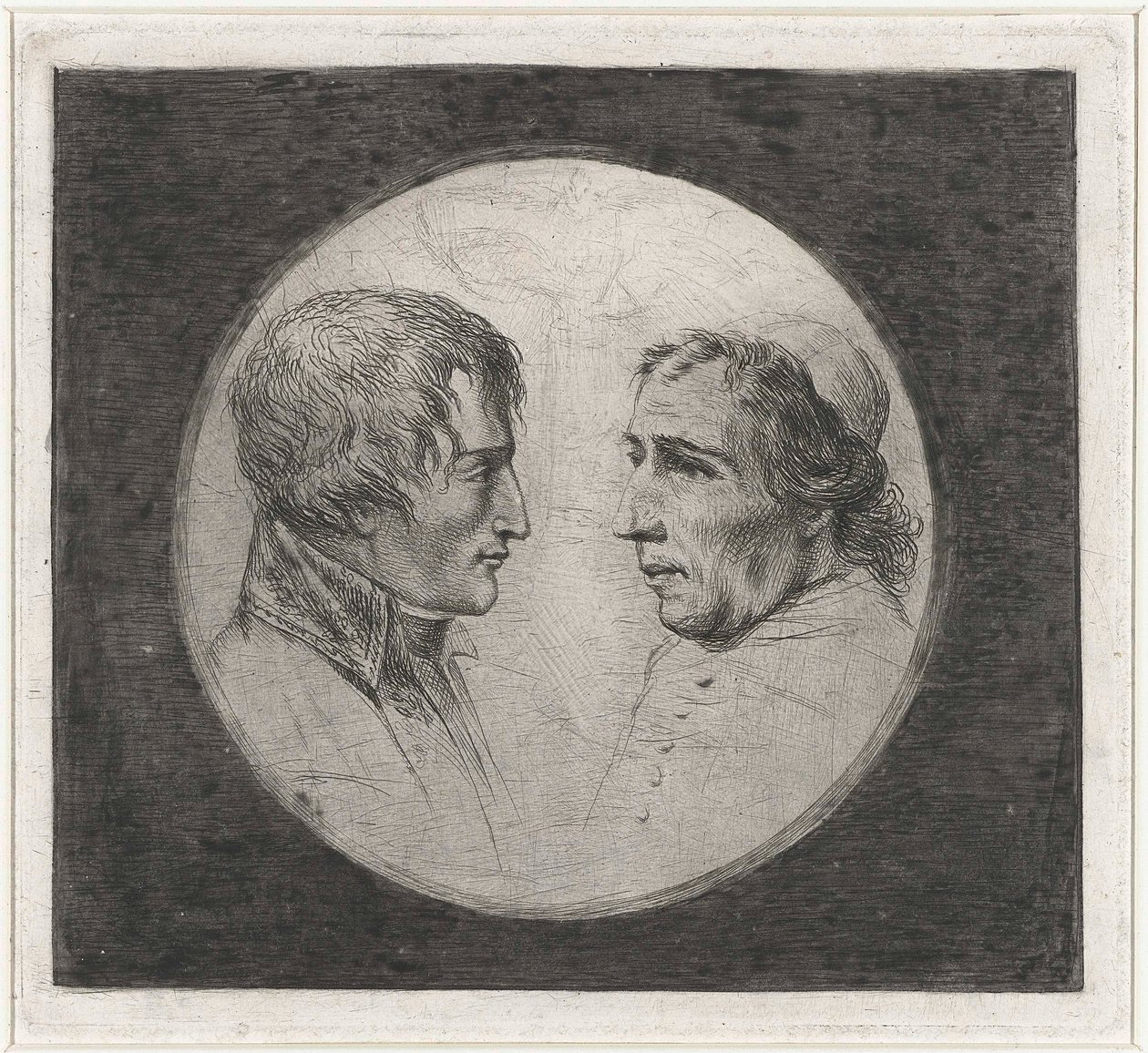 Coclers, L B, Dubbelportret Napoleon en paus Pius VII (ca1805, Rijksmuseum) door Louis Bernard Coclers