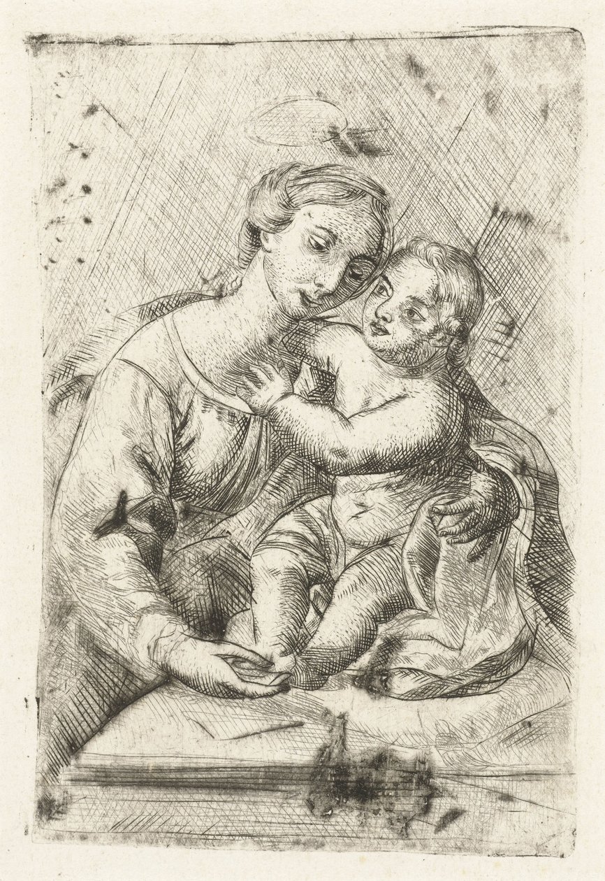 Madonna met kind door Louis Bernard Coclers