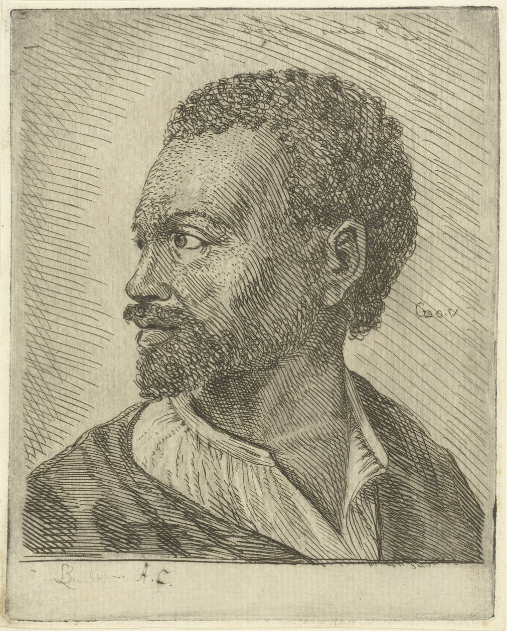 Portret van een Abessiniër door Louis Bernard Coclers
