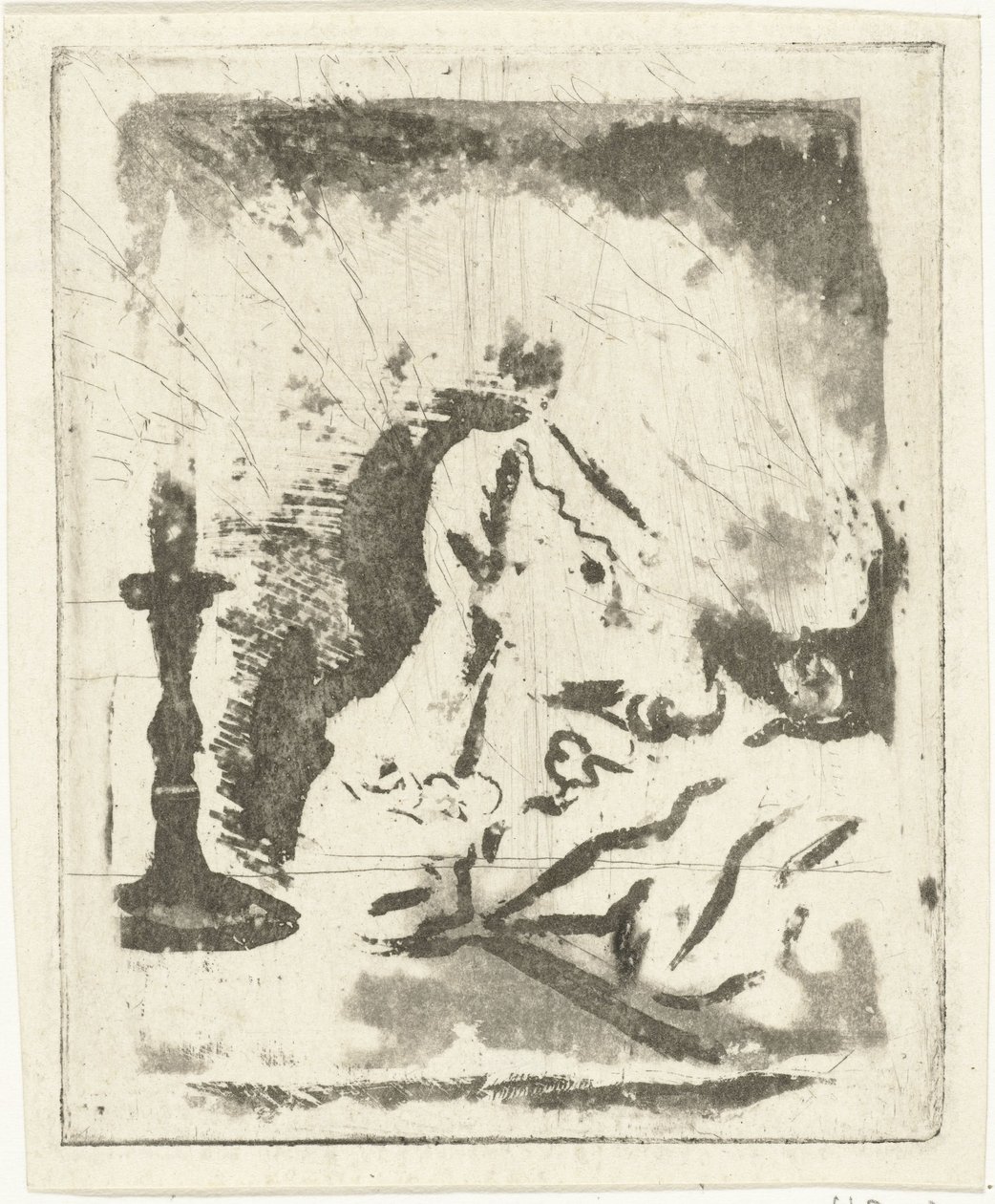 Studieblad met kandelaar door Louis Bernard Coclers