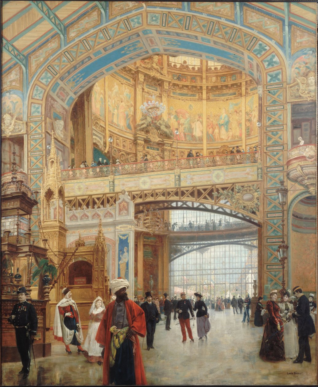 De Galerie des machines van de Wereldtentoonstelling in Parijs 1889, 1890 door Louis Beroud