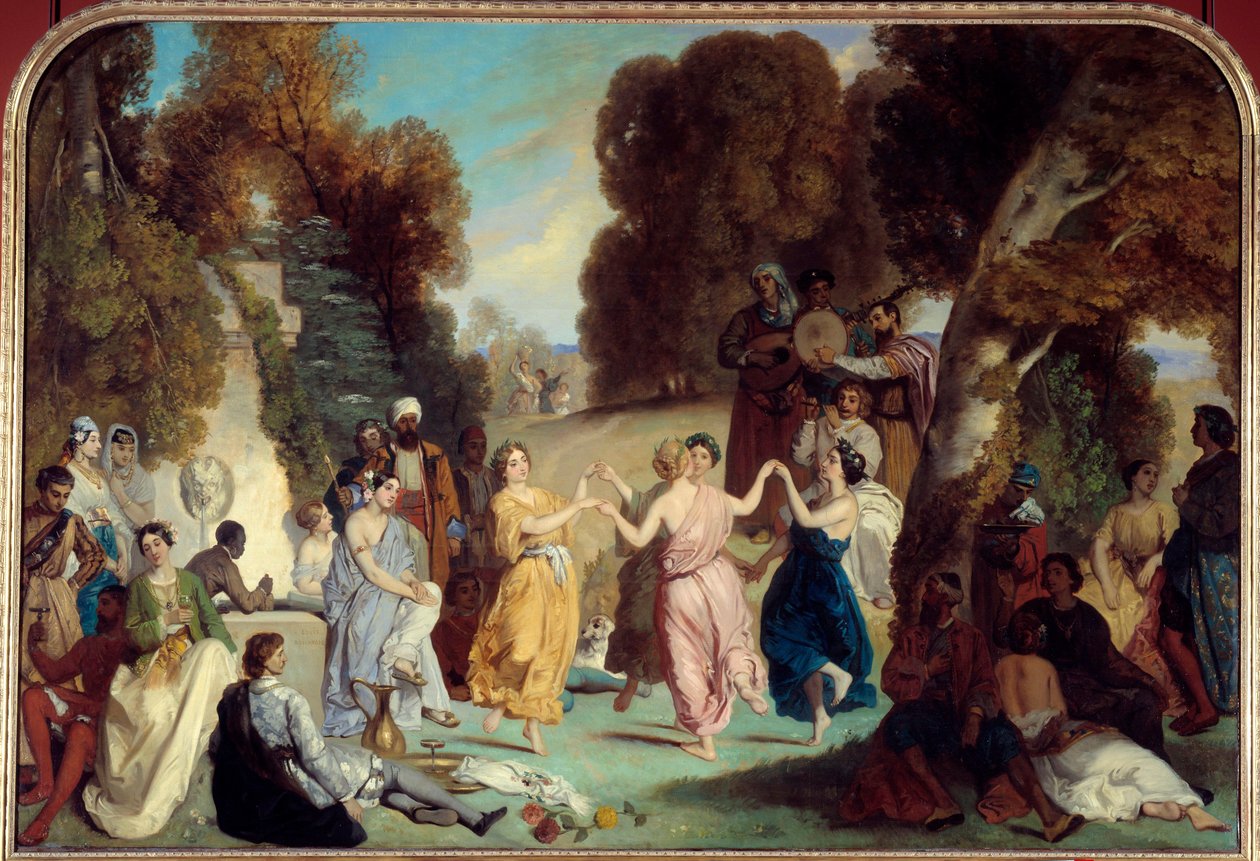 De dans van de Muzen door Louis Boulanger
