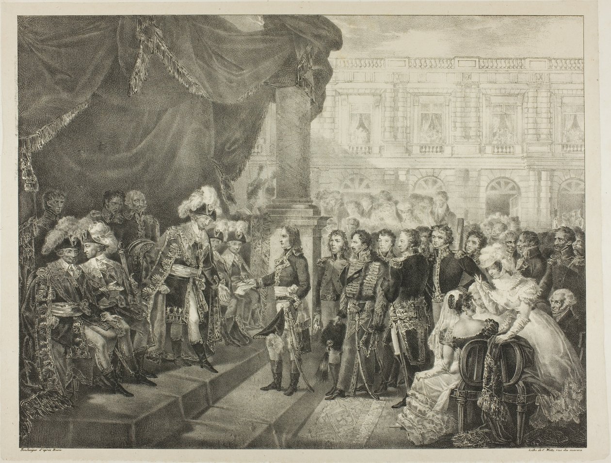 Ontvangst door het Directoire, plaat 29 uit Het Politieke en Militaire Leven van Napoleon door Louis Boulanger