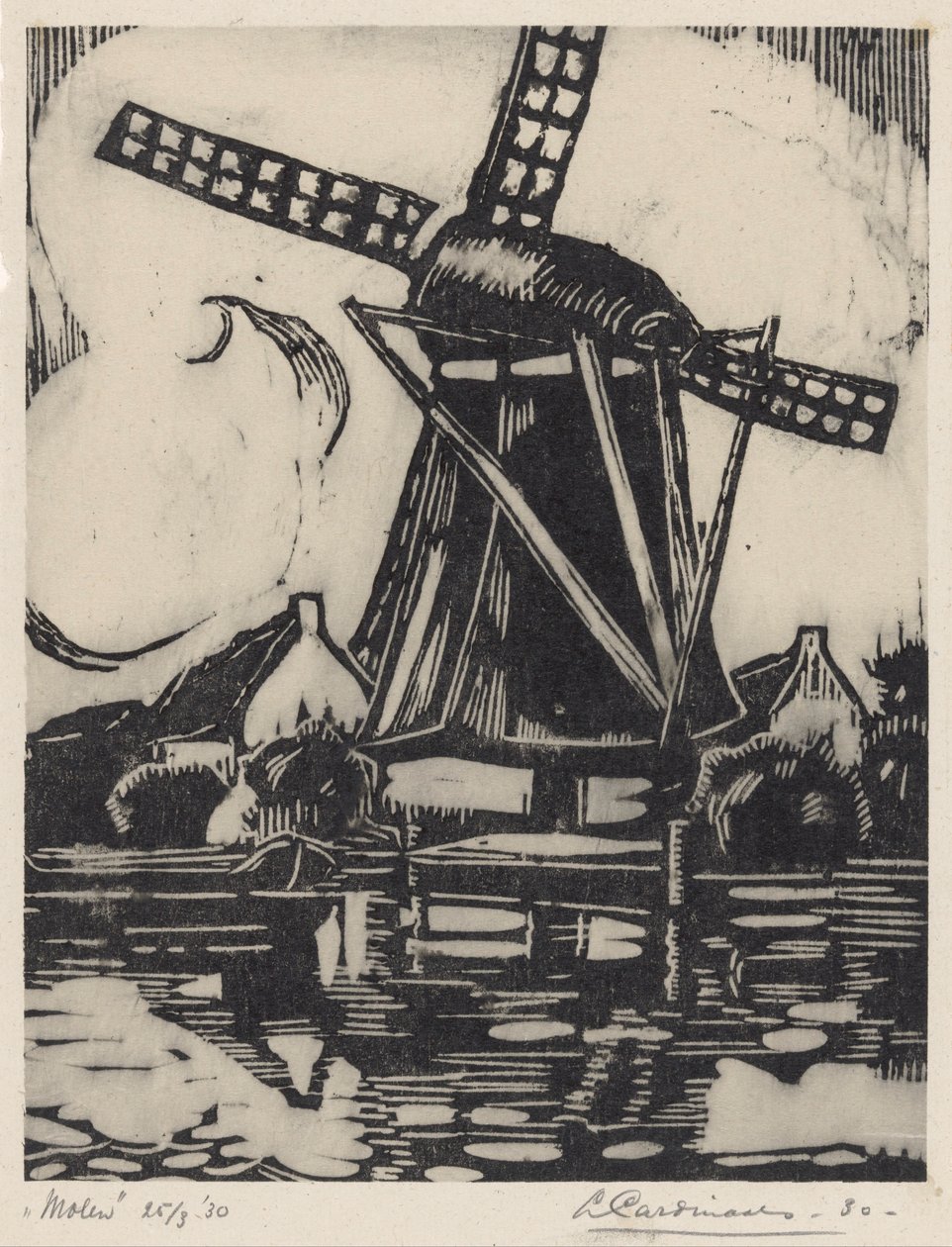 Molen door Louis Cardinaals (signed by artist)
