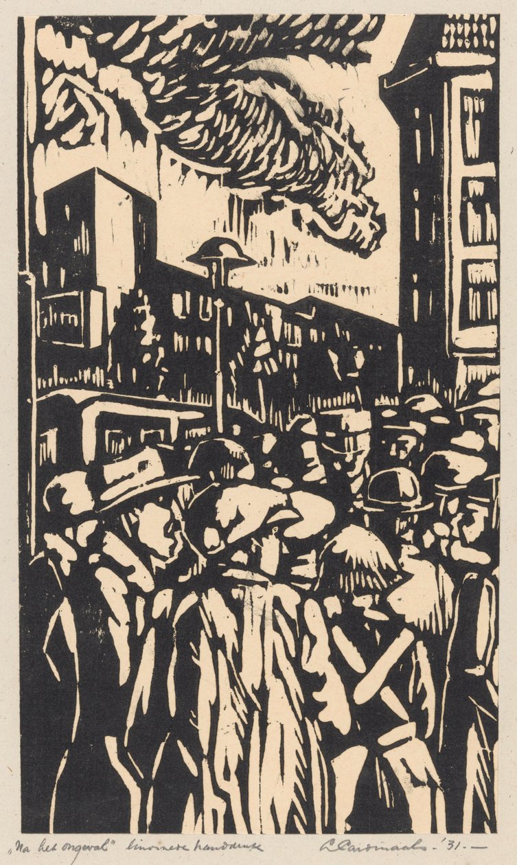 Na het ongeval door Louis Cardinaals (signed by artist)