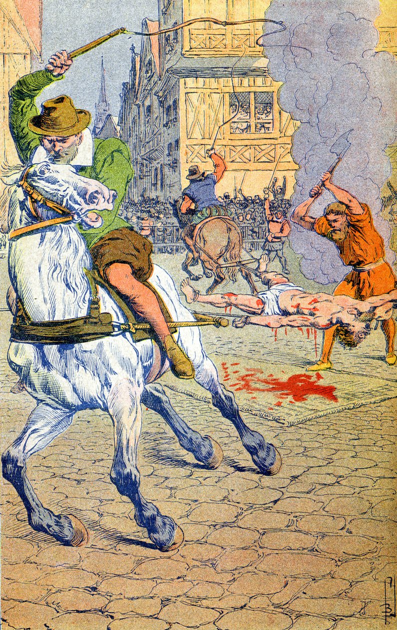 Executie van François Ravaillac door Louis Charles Bombled