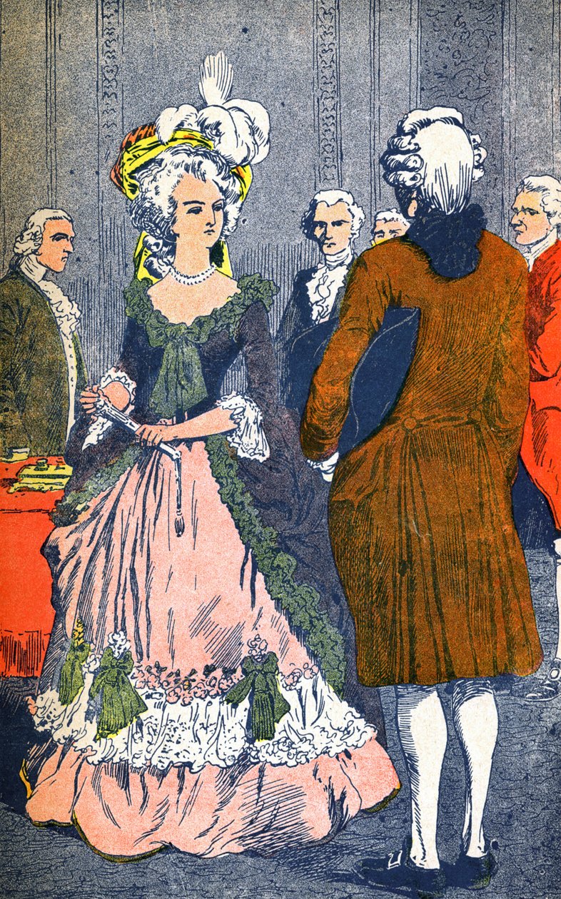 Marie Antoinette en Augeard door Louis Charles Bombled