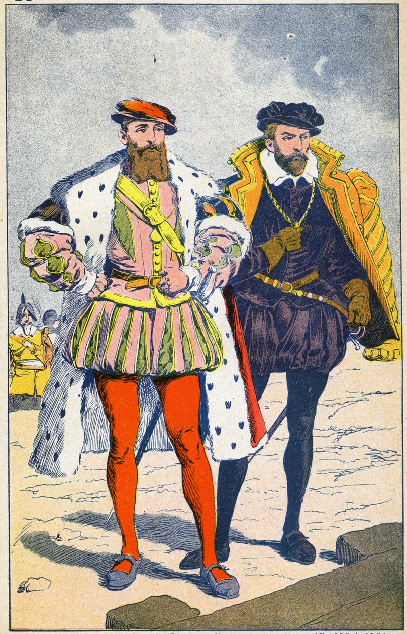 De hertog van Guise en de admiraal van Coligny door Louis Charles Bombled