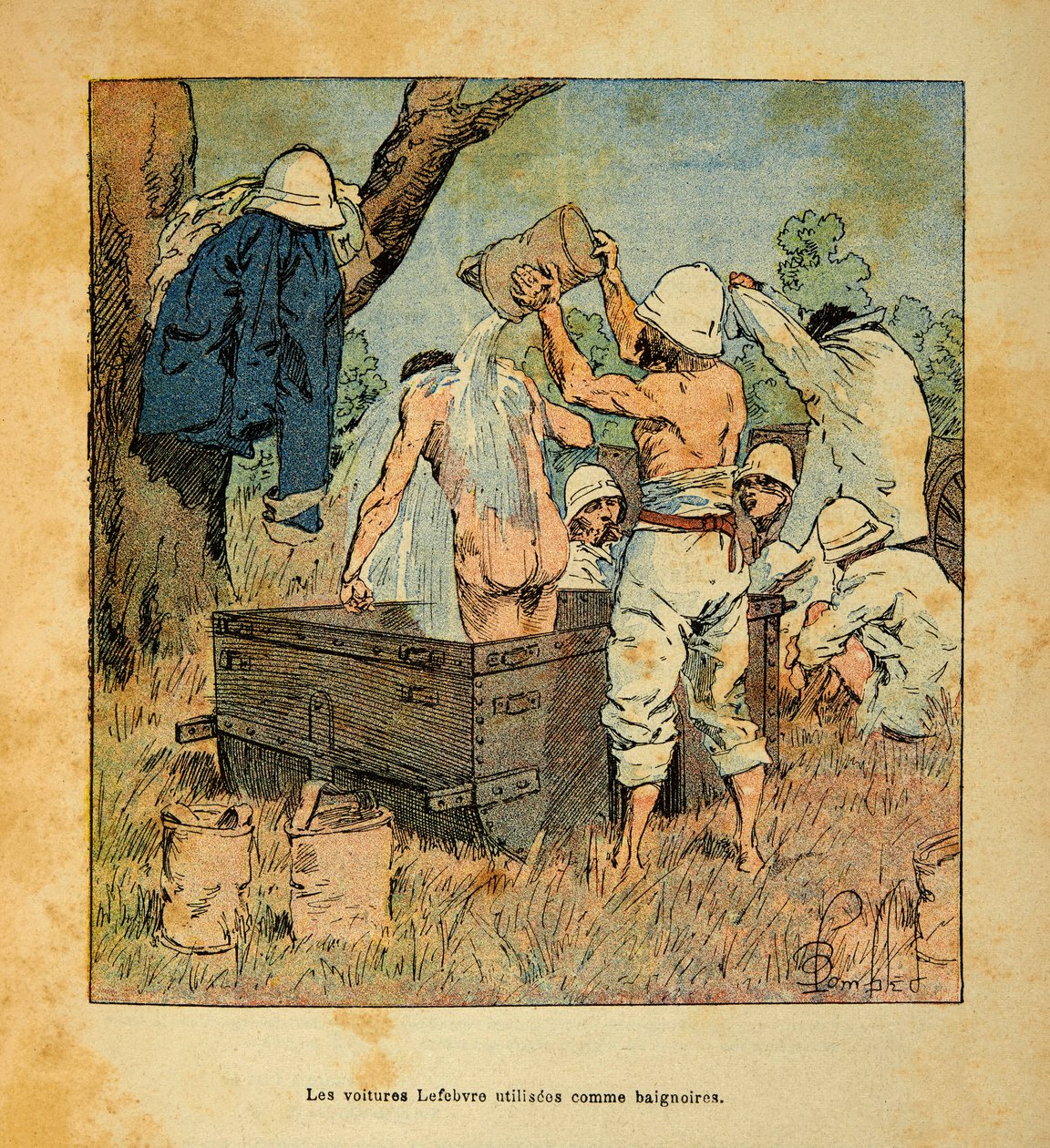 De oorlog in Madagaskar-Anekdotische geschiedenis van de Franse expedities van 1885-1895 door Henri Galli dit Galllichet (1854-1922), geïllustreerd door Louis Bombled (1862-1927): De Lefebvre-auto