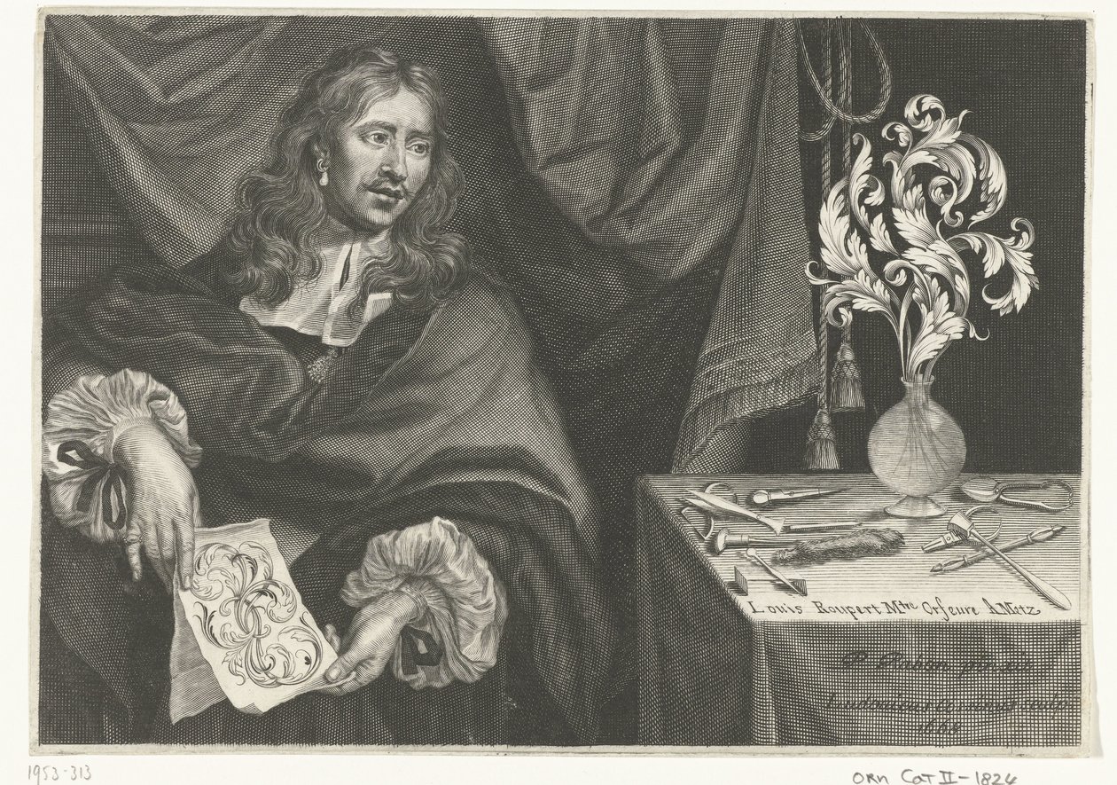 Titelprent met het portret van Louis Roupert door Louis Cossin